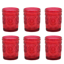 GUSTO CASA - Bicchieri in vetro Cesareo Red 30 cl - set 6 pezzi