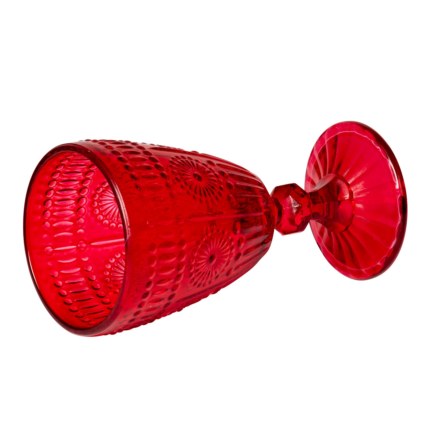 GUSTO CASA - Calici in vetro Rosso Cesareo Red 30 cl - set 6 pezzi