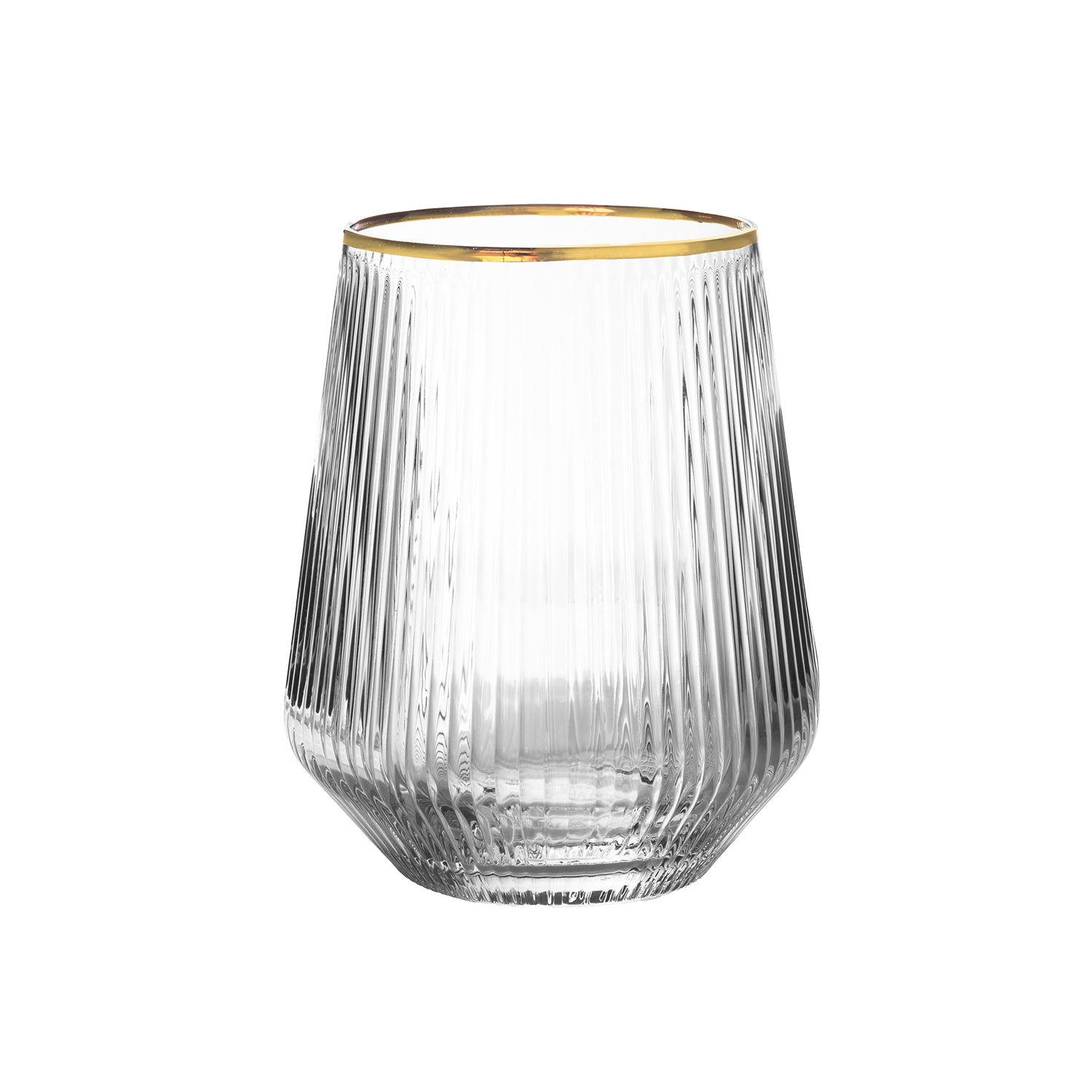 GUSTO CASA - Bicchieri in vetro Royal con Filo Oro 47 cl - set 4 pezzi