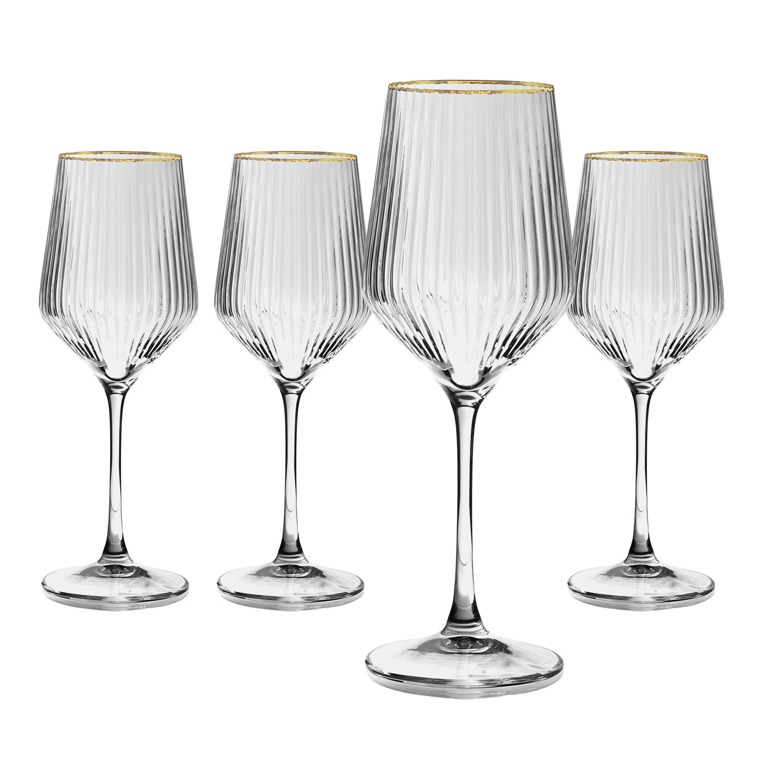 GUSTO CASA - Calici in vetro Royal con Filo Oro 50 cl - set 4 pezzi