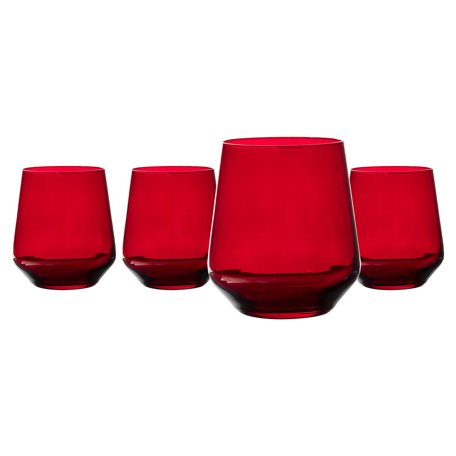GUSTO CASA - Bicchieri in vetro Rosso Kromal 51 cl - set 4 pezzi