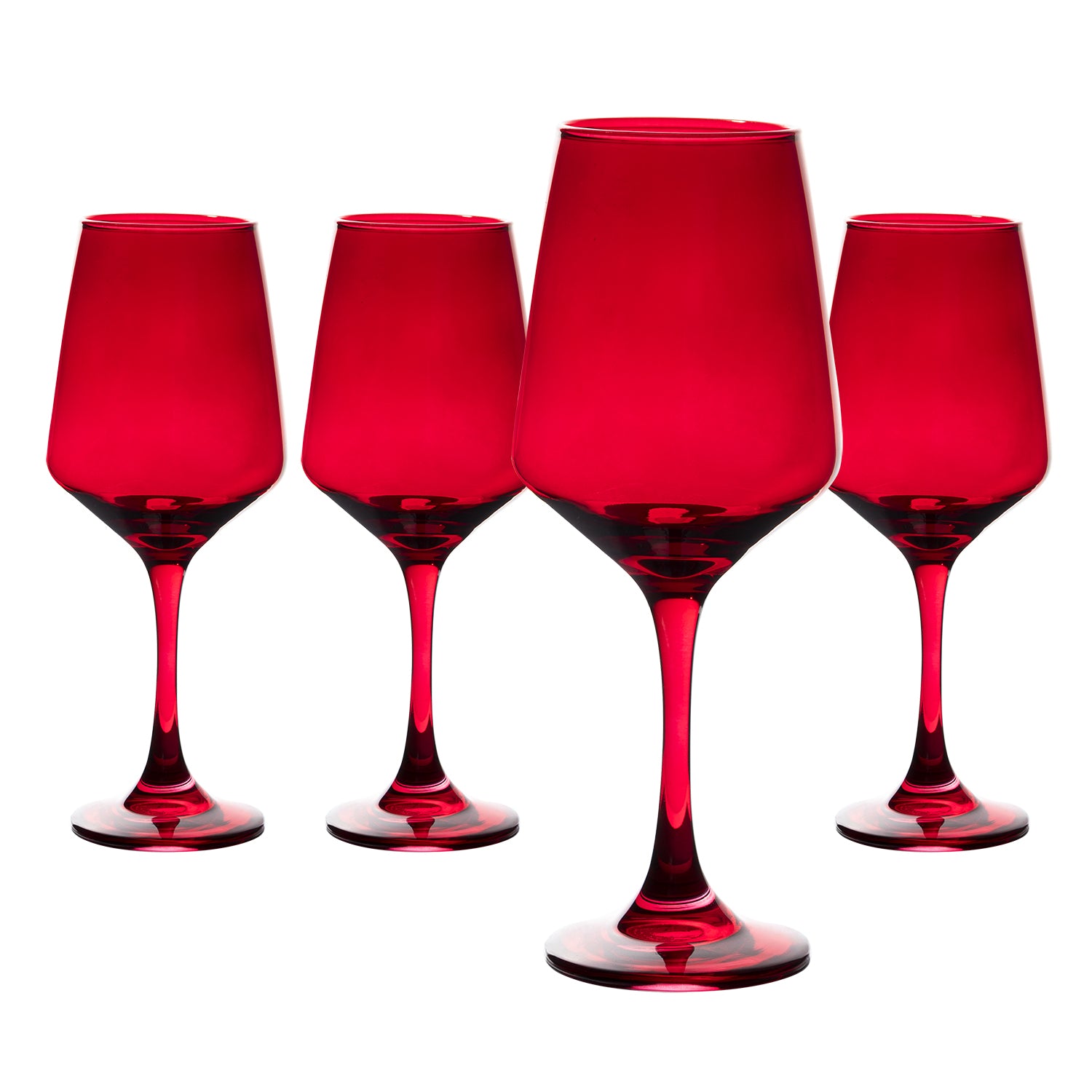GUSTO CASA - Calici in vetro Rosso Kromal 43 cl - set 4 pezzi
