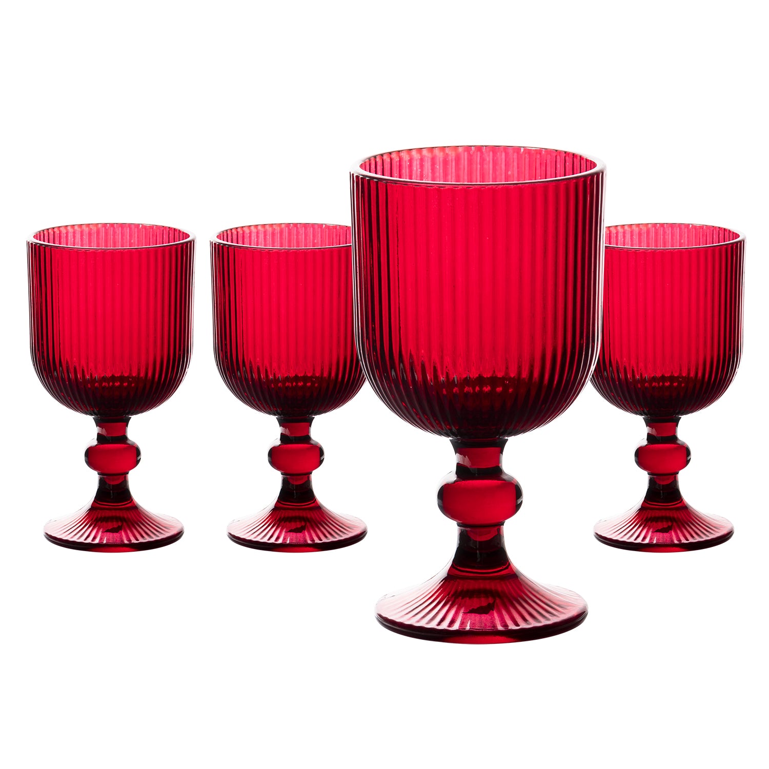 GUSTO CASA - Calici in vetro Rosso Erice 26 cl - set 4 pezzi