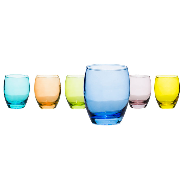 GUSTO CASA - Bicchieri in vetro Multicolor Marcelo - set 6 pezzi