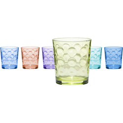 GUSTO CASA - Bicchieri in vetro Multicolor Drop 37,5 cl - set 6 pezzi