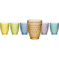 GUSTO CASA - Bicchieri in vetro Multicolor Demetra 27 cl - set 6 pezzi