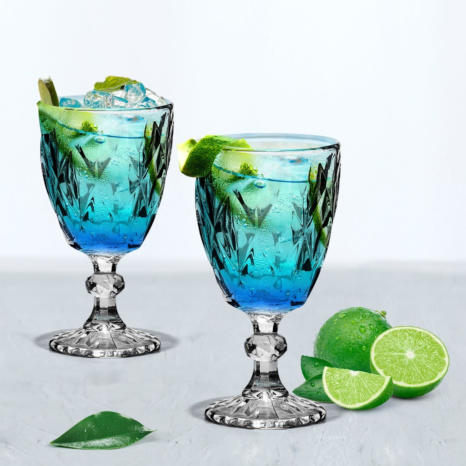 GUSTO CASA - Calici in vetro Trasparenti Crystal 30 cl - set 6 pezzi