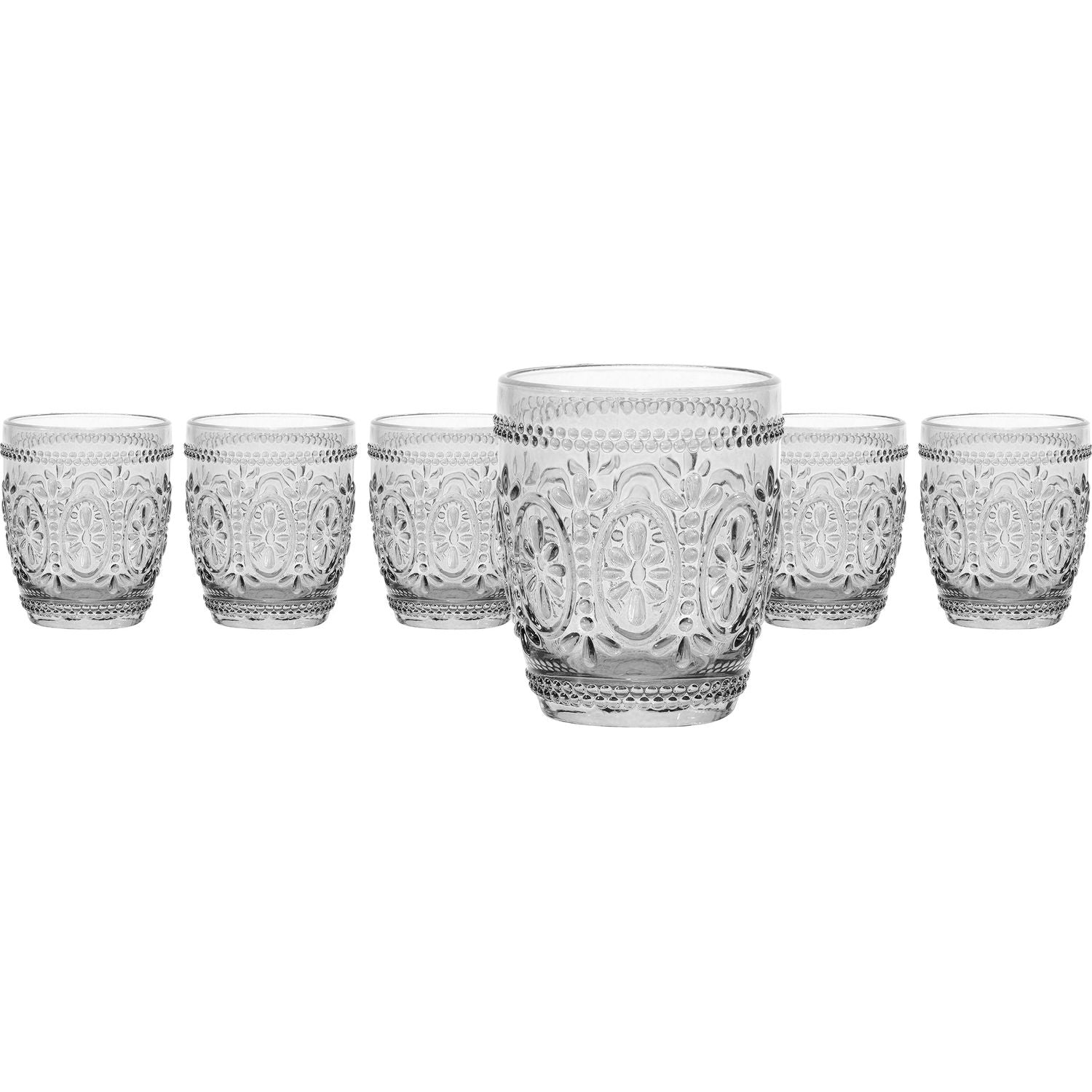 GUSTO CASA - Bicchieri in vetro Trasparenti Baroque - set 6 pezzi