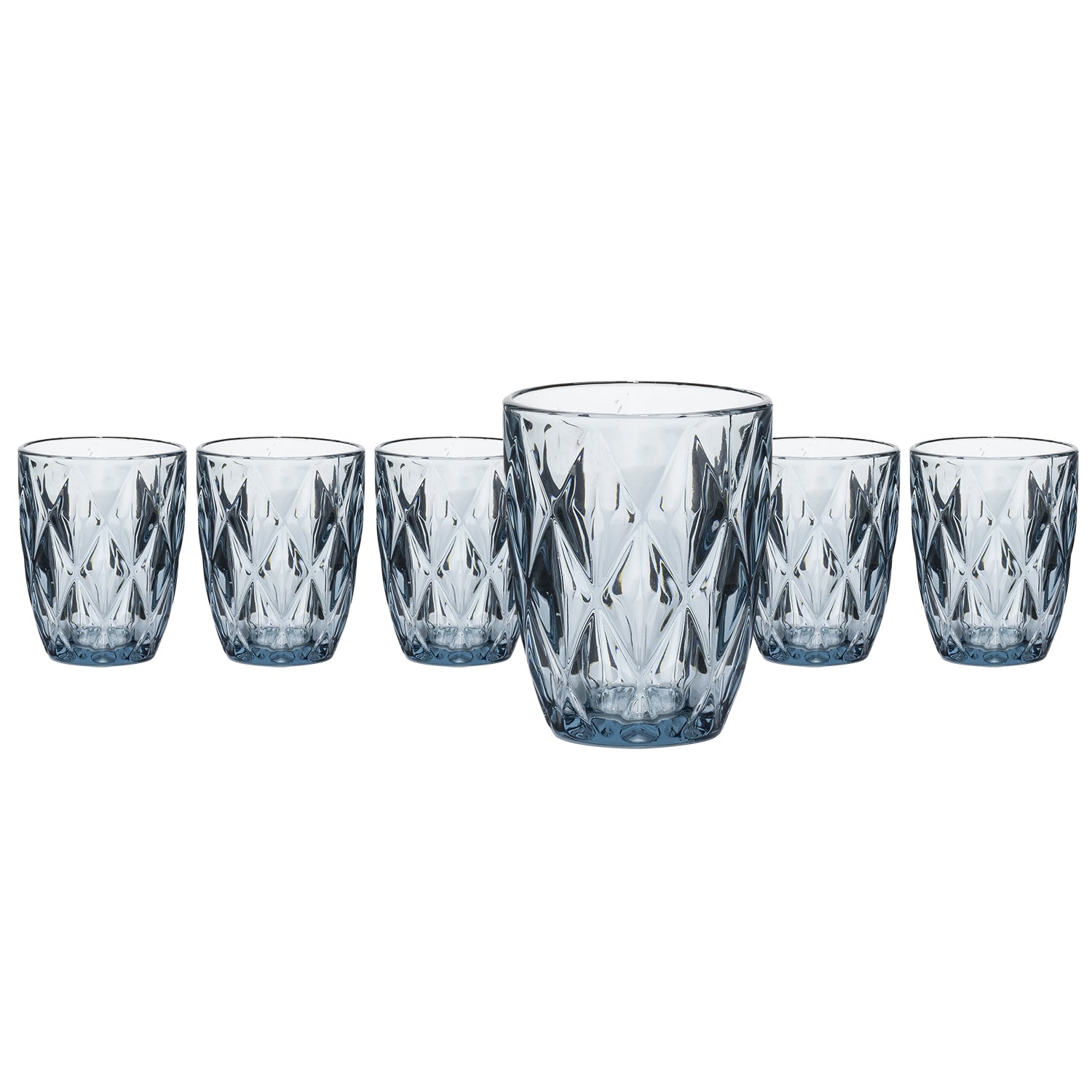 GUSTO CASA - Bicchieri in vetro Crystal Blue 26 cl - set 6 pezzi