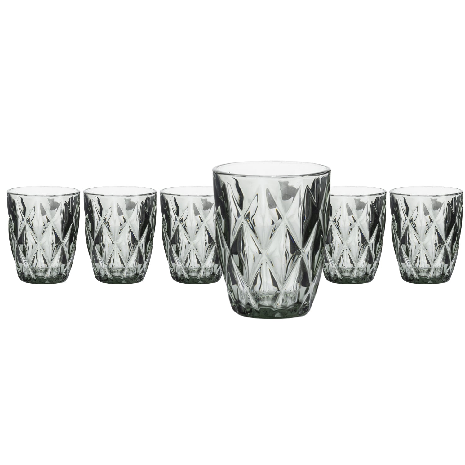 GUSTO CASA - Bicchieri in vetro Crystal Grey 26 cl - set 6 pezzi