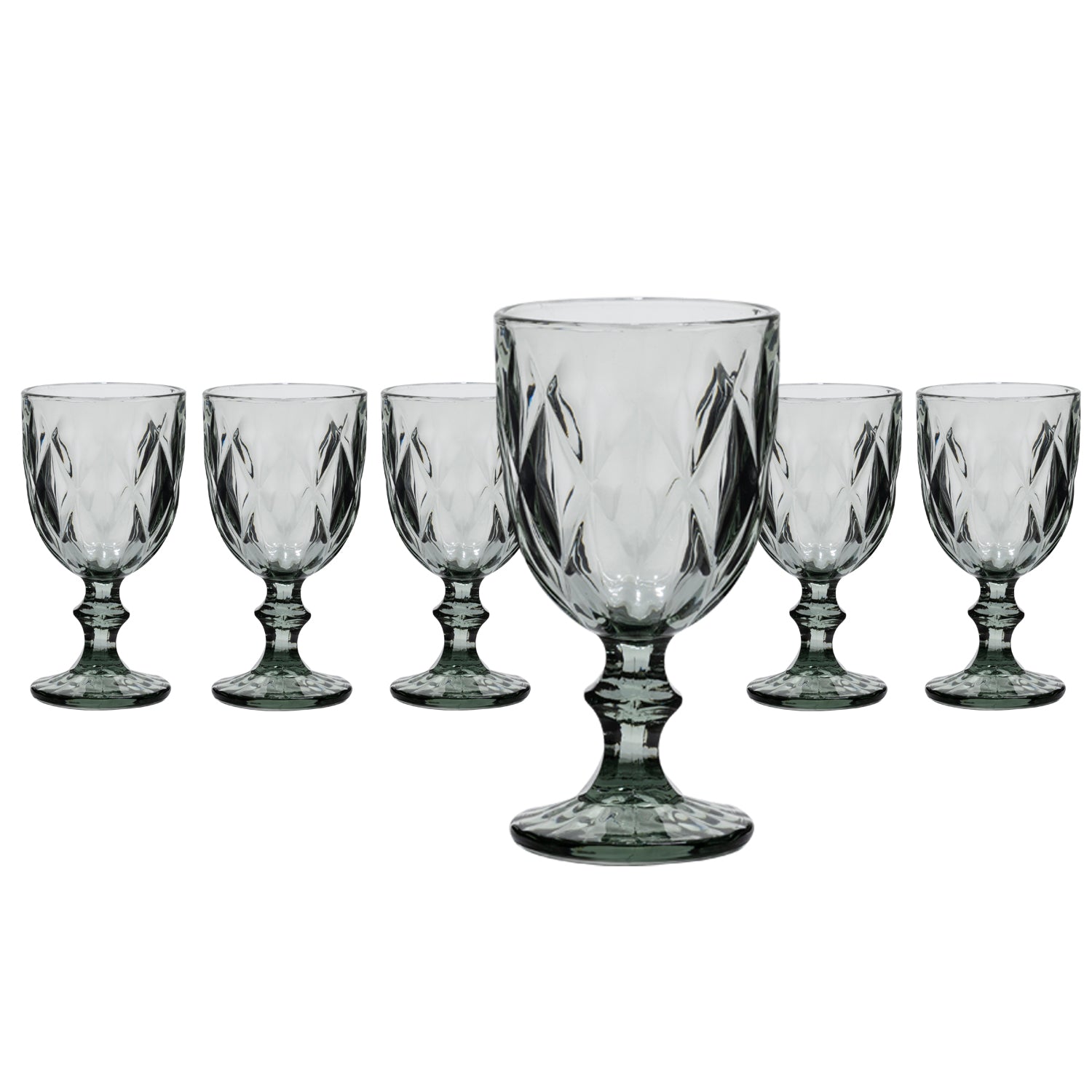 GUSTO CASA - Calici in vetro Crystal Grey 26 cl - set 6 pezzi