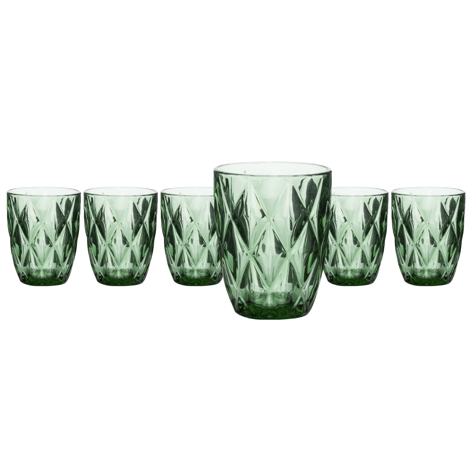 GUSTO CASA - Bicchieri in vetro Crystal Green 26 cl - set 6 pezzi