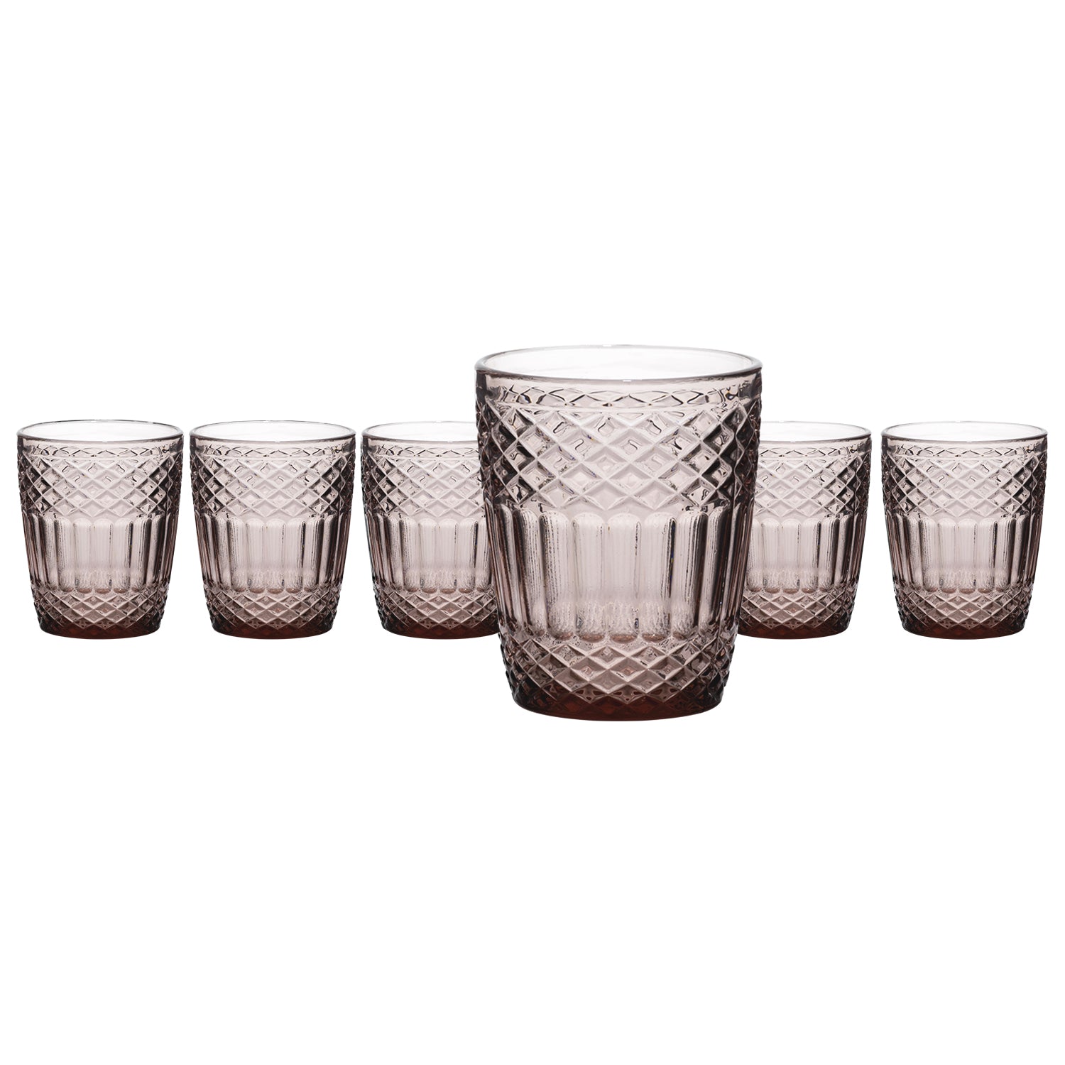 GUSTO CASA - Bicchieri in vetro Imperial Pink 30 cl - set 6 pezzi