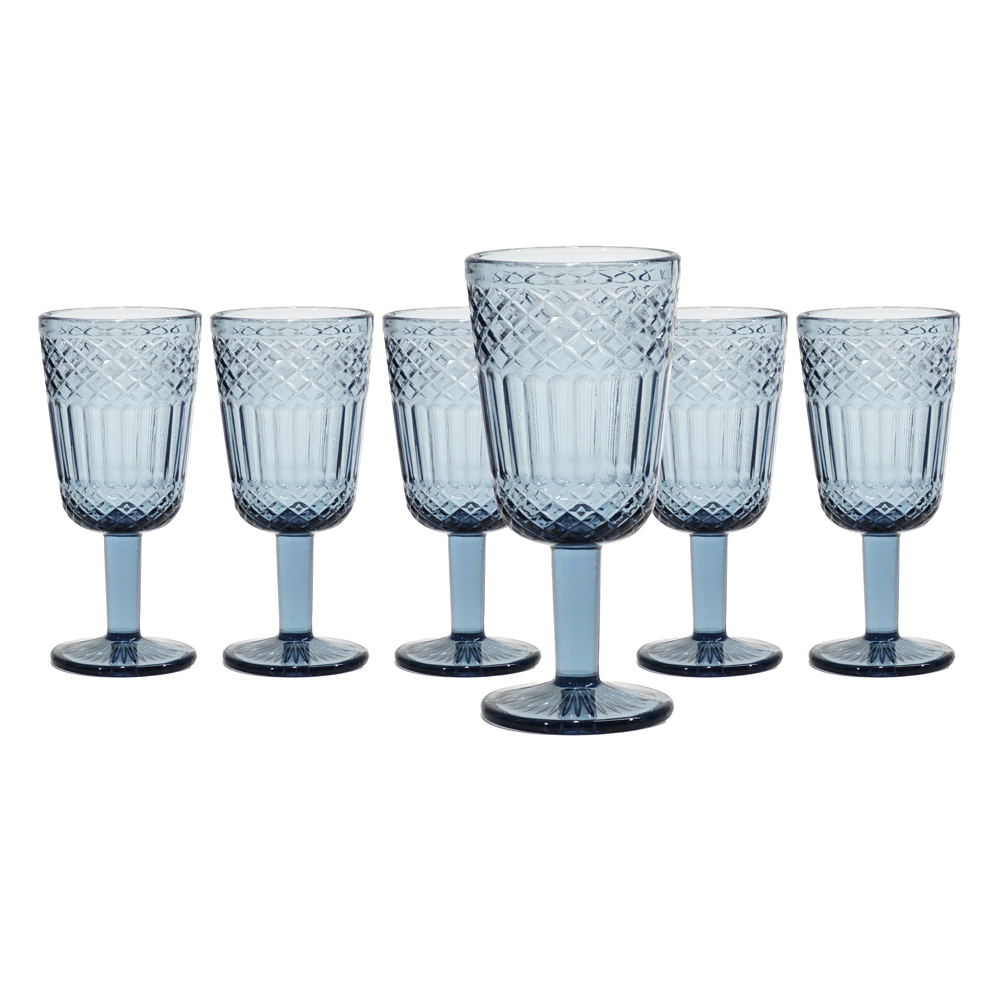 GUSTO CASA - Calici in vetro Imperial Blue 30 cl - set 6 pezzi
