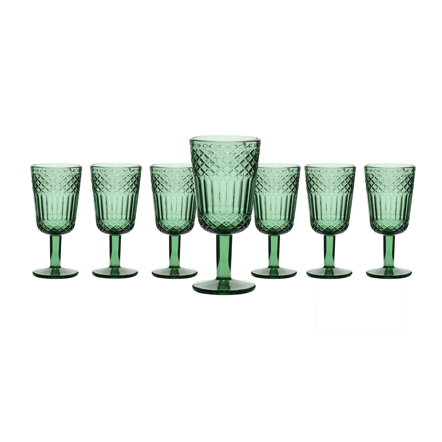 GUSTO CASA - Calici in vetro Imperial Green 30 cl - set 6 Pezzi