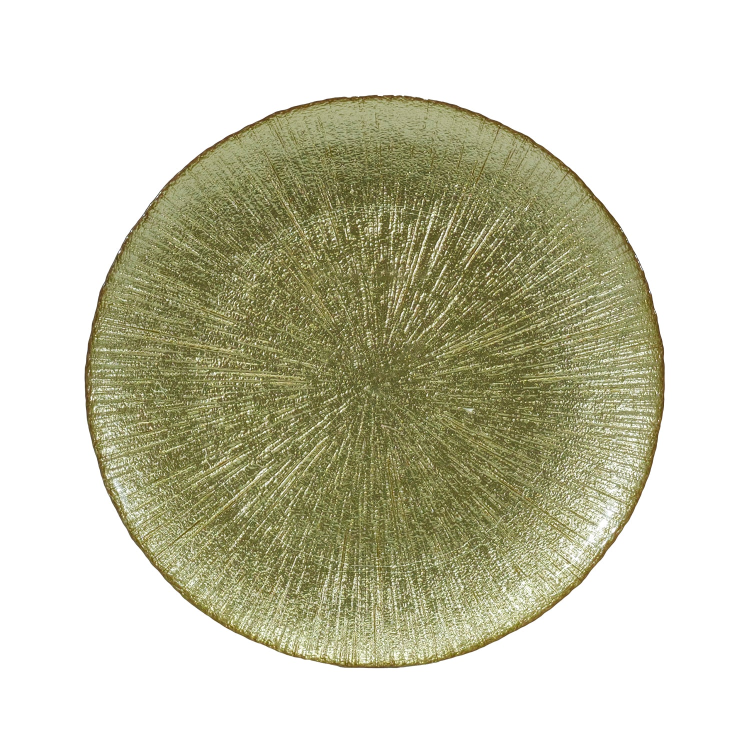 GUSTO CASA - Alzatina Rotonda in Vetro Oro diametro 28 cm