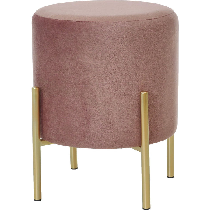 VESTIAMO CASA - Pouf in velluto Rosa Antico - h39 cm diametro 34 cm