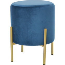 VESTIAMO CASA - Pouf in velluto Blu - h39 cm diametro 34 cm