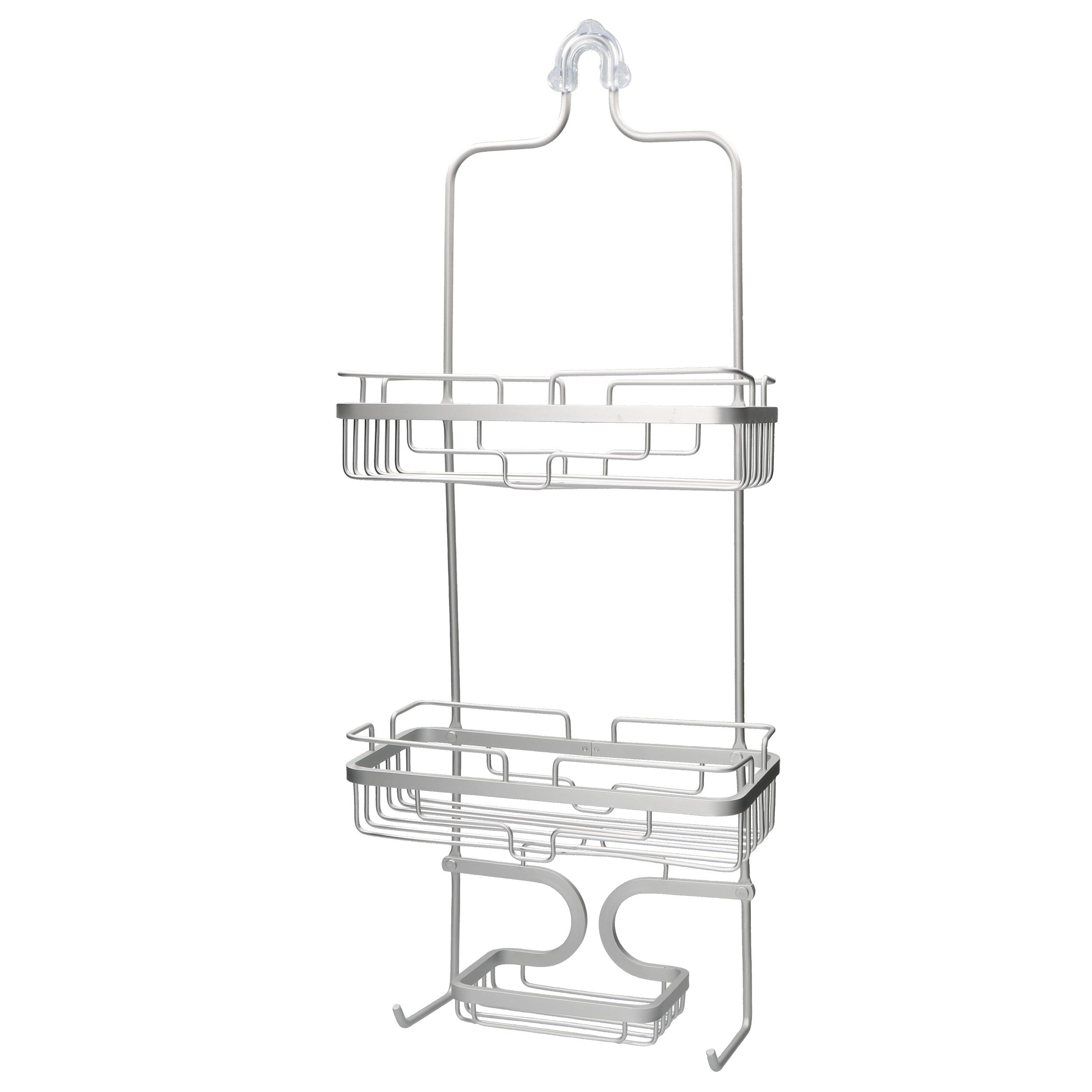 VESTIAMO CASA - Mensola Doccia in alluminio 2 ripiani Linea Tahoma - h66x26x13 cm