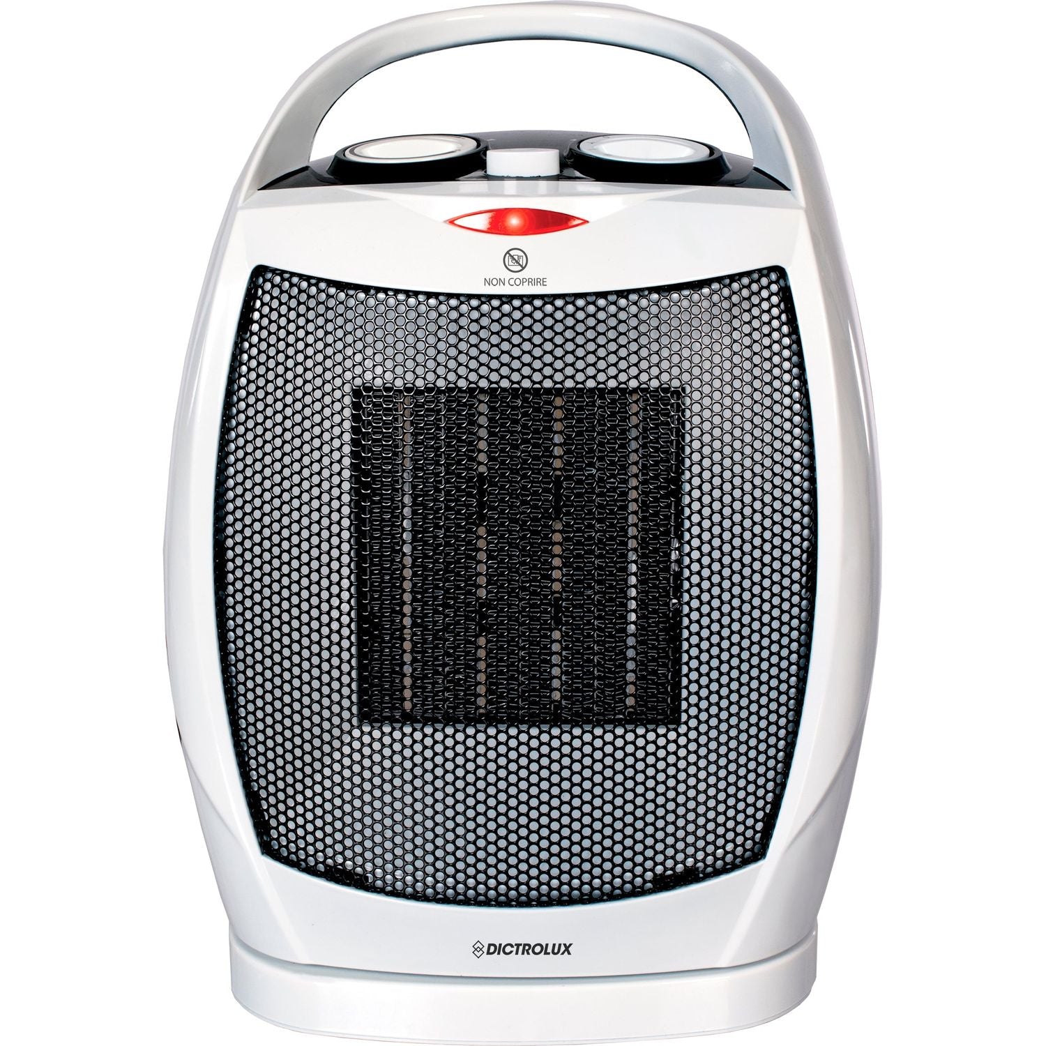 DICTROLUX - Termoventilatore verticale con Termostato 1500 Watt - h28x18x15 cm