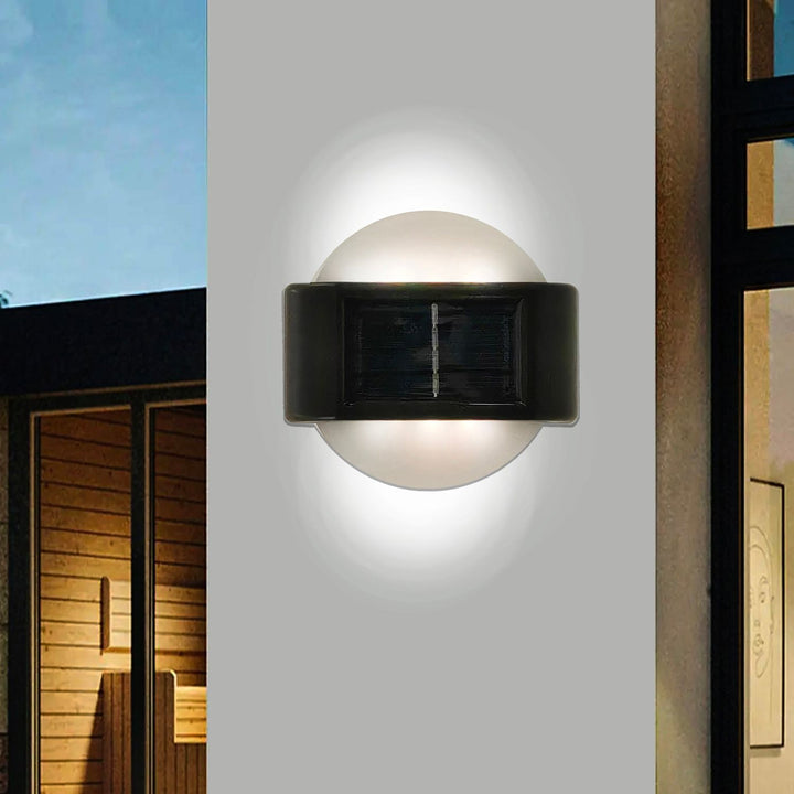 DICTROLUX - Applique Led da esterno Segnapasso ad energia solare Luce Calda - h9x9x2,5 cm