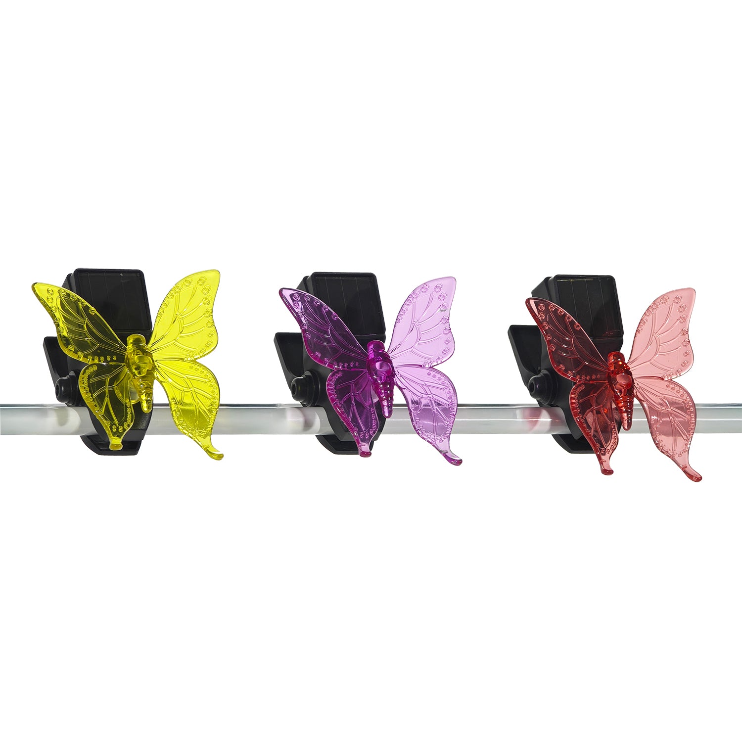 DICTROLUX - Lampada Solare LED a Farfalla con Clip Luce Naturale