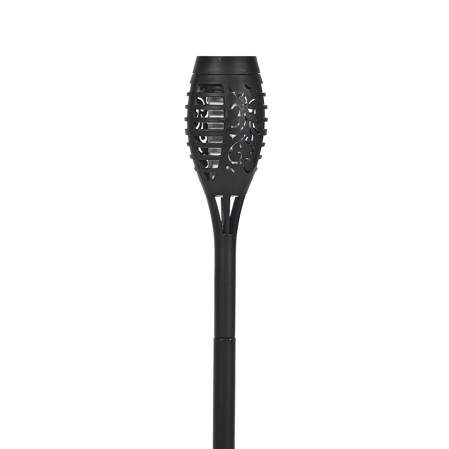 DICTROLUX - Lampada Solare Led da giardino Effetto Torcia Luce Calda - h50 cm diametro 5 cm
