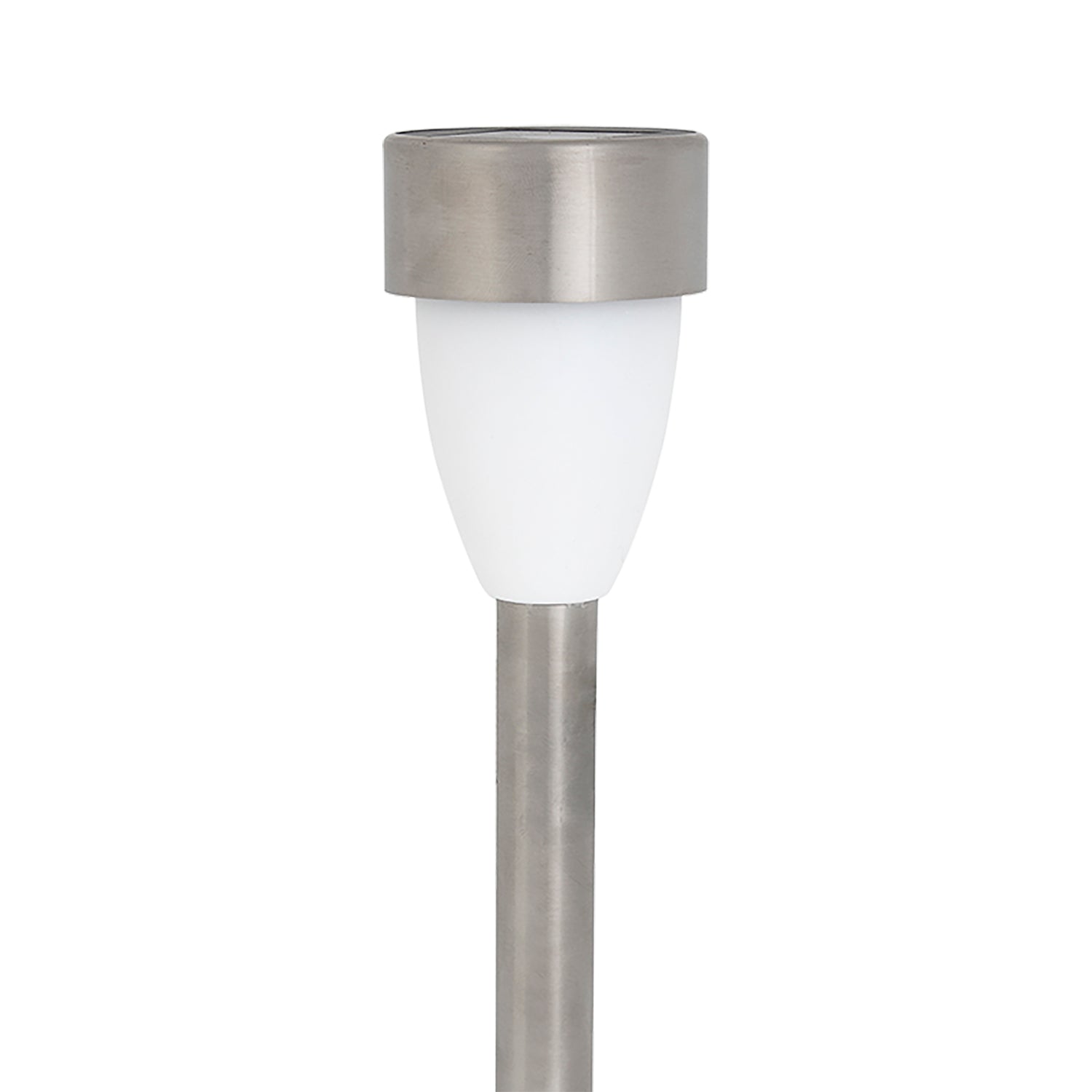 DICTROLUX - Lampada Solare Led da giardino in Acciaio Inox Effetto Fiamma Luce Calda - h36,2 cm diametro 5,5 cm
