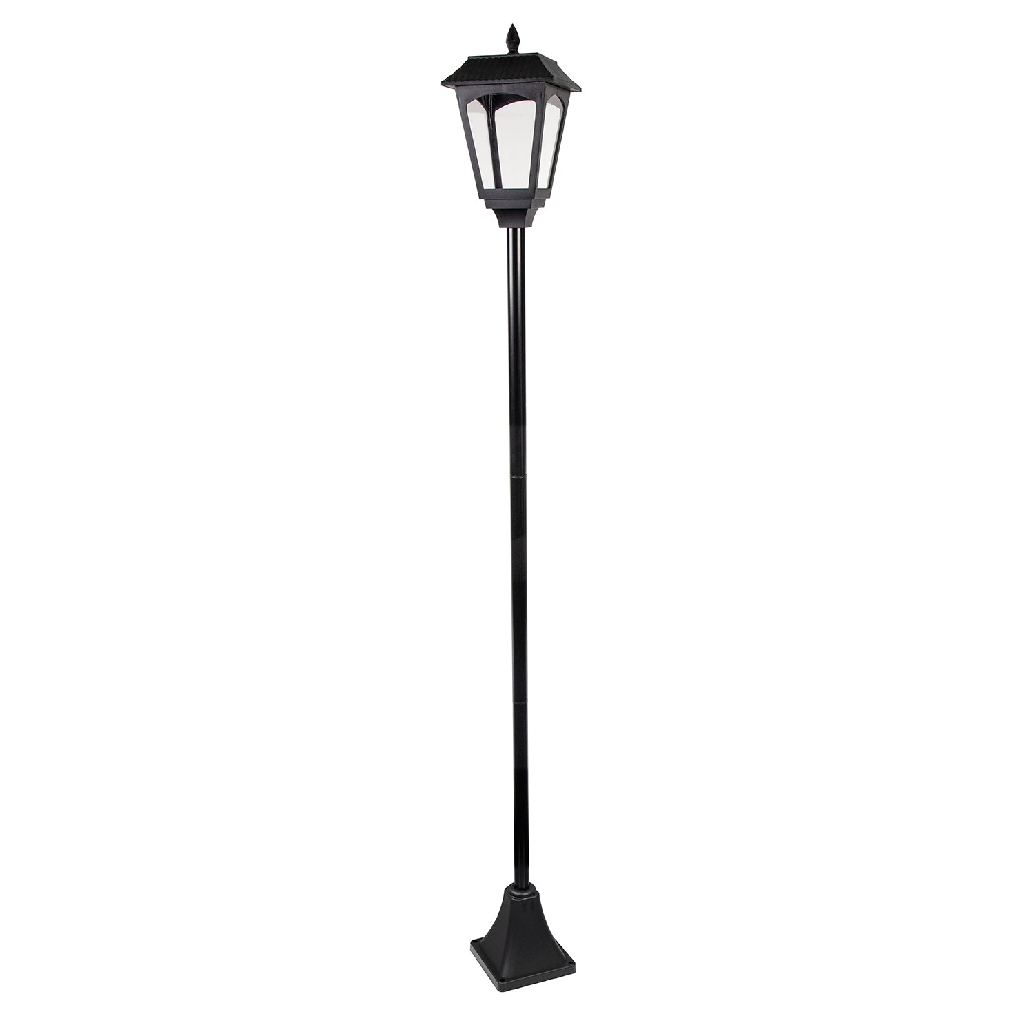 DICTROLUX - Lampione LED Solare 2 in 1 da Giardino Luce Calda con Base e Picchetto - h88/176x18x18 cm