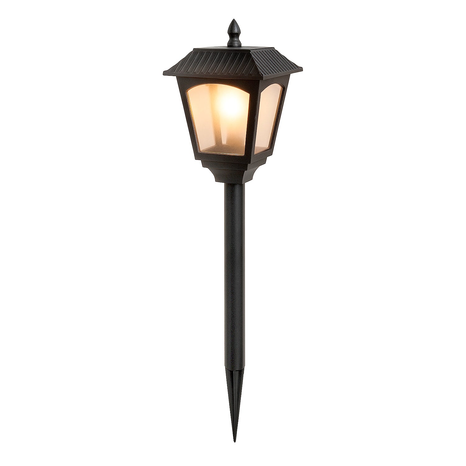 DICTROLUX - Lampione LED Solare 2 in 1 da Giardino Luce Calda con Base e Picchetto - h88/176x18x18 cm