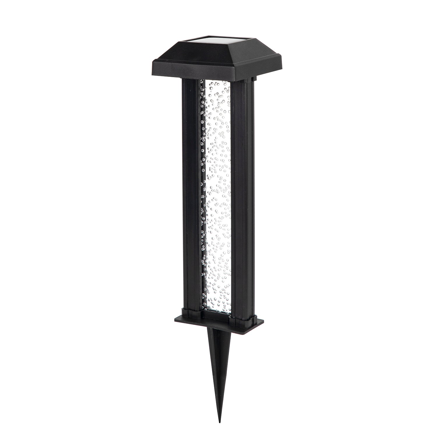DICTROLUX - Lampada Solare Led da giardino Luce Calda - h30,5x7,5x7,5 cm