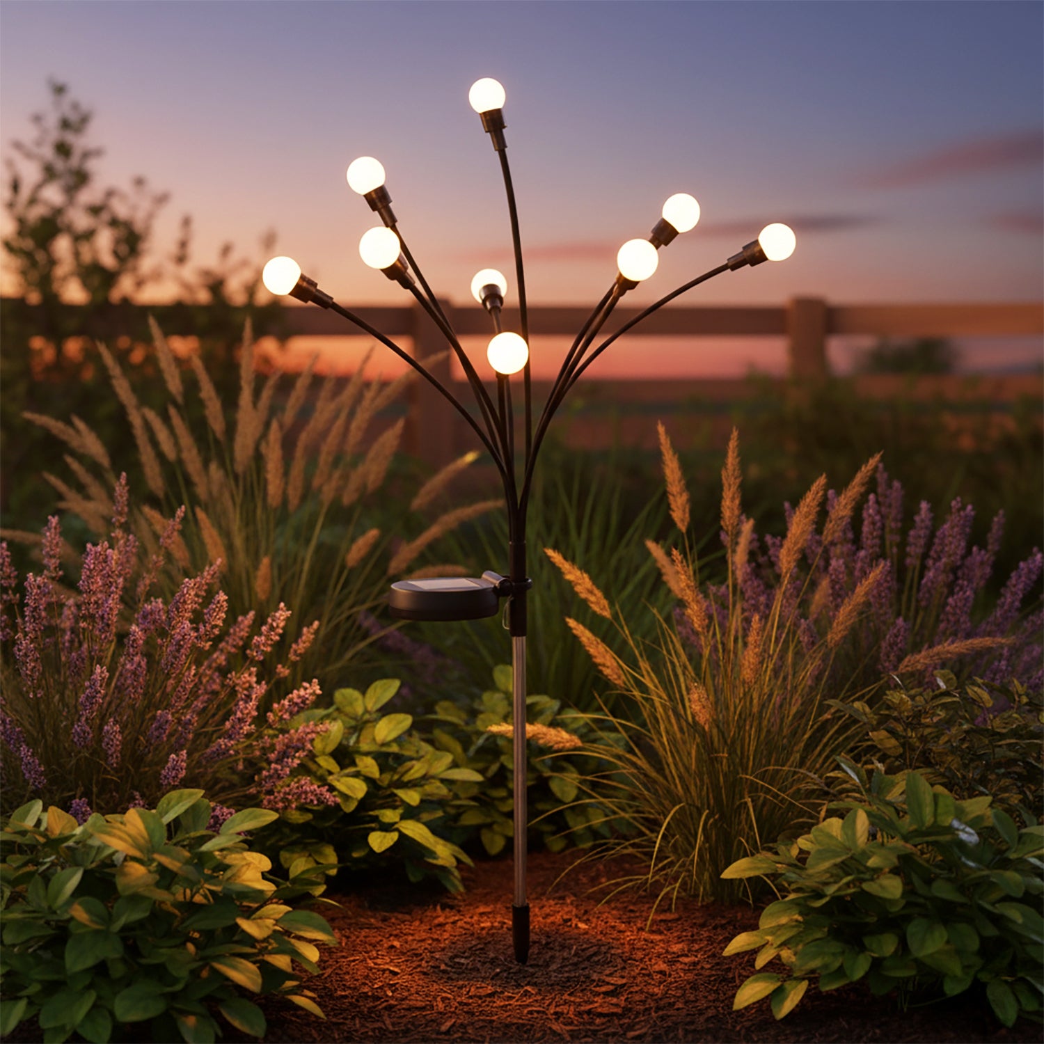 DICTROLUX - Lampada Solare Led a 6 luci h70 cm