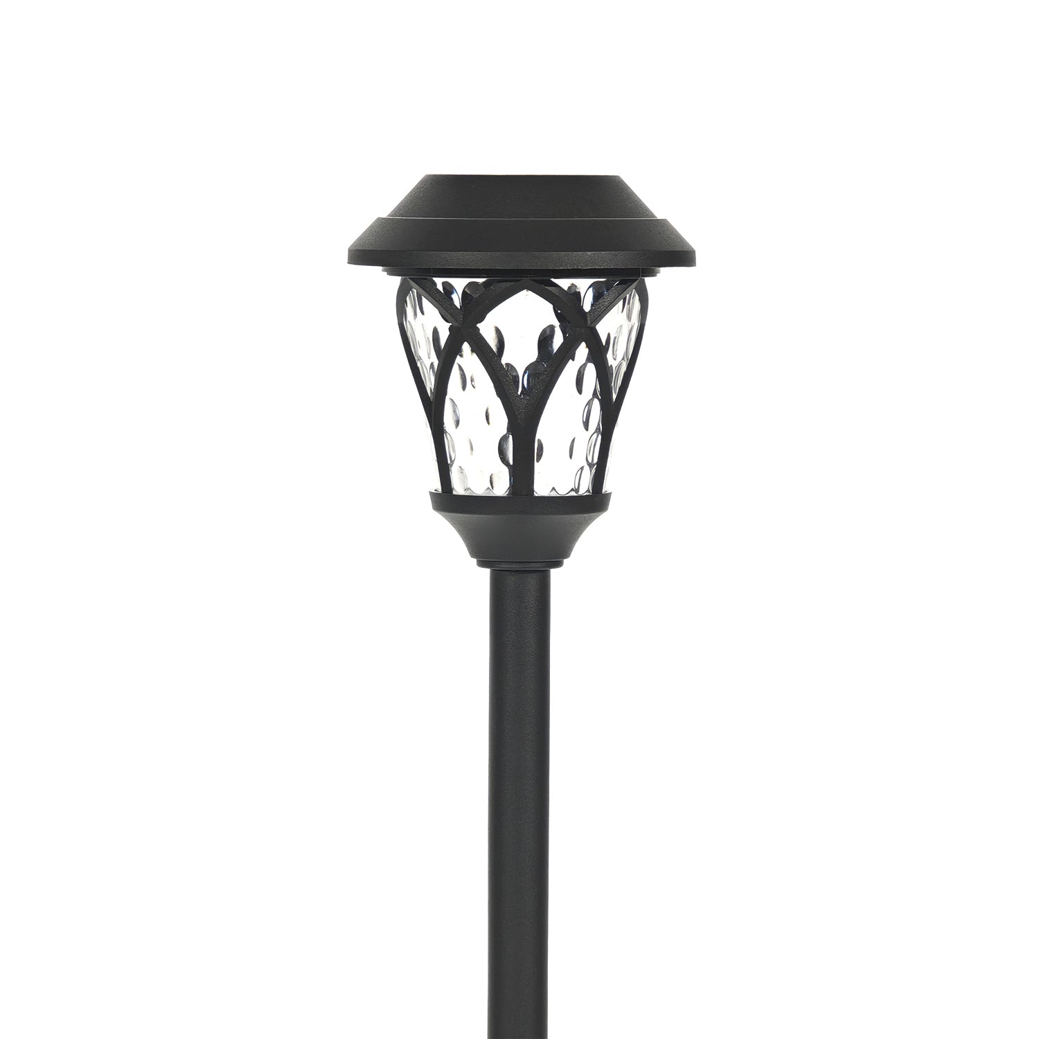 DICTROLUX - Lampada Solare Led da giardino in Plastica Luce Calda - h41 cm diametro 11,5 cm