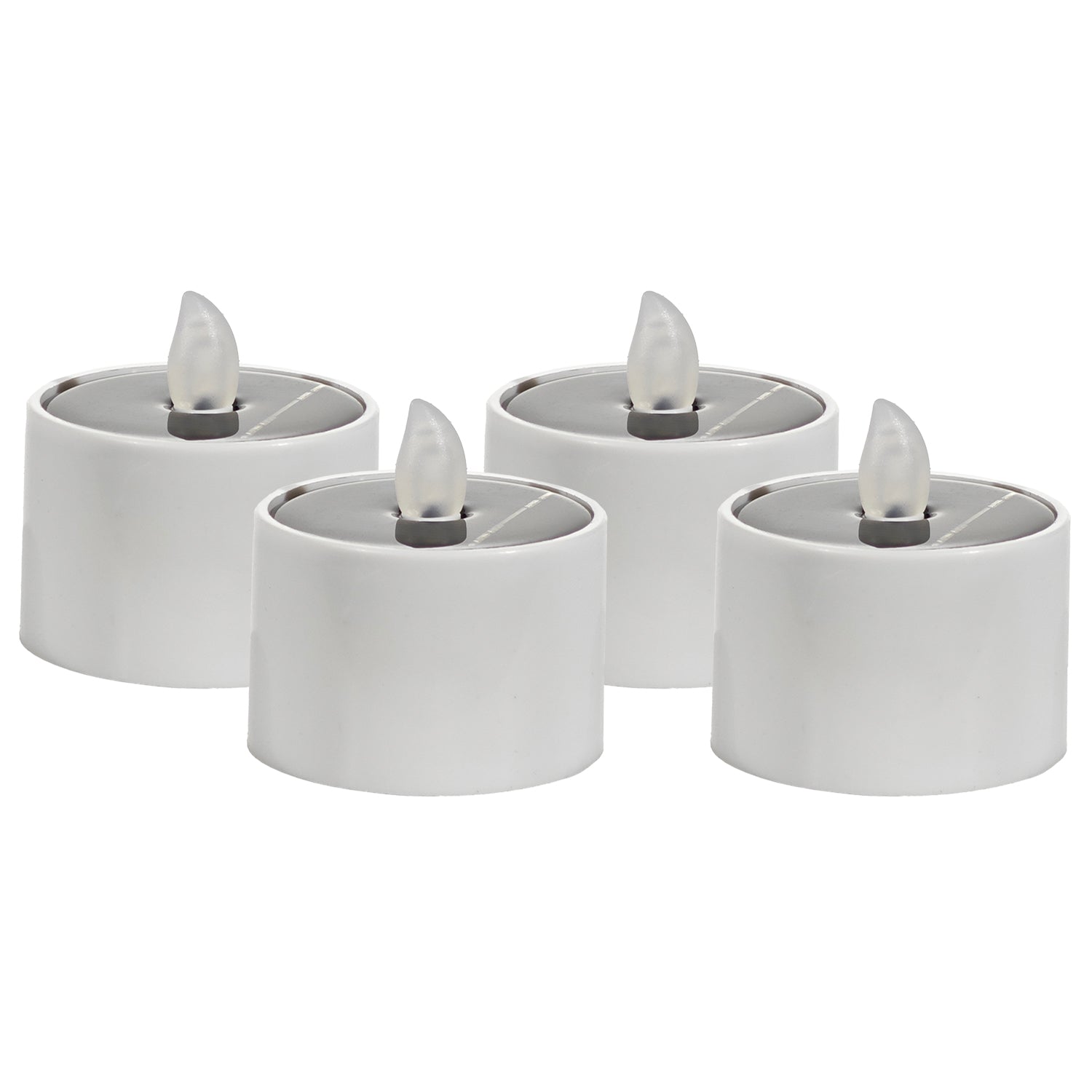 DICTROLUX - Set 4 Candele Solari Led Effetto Fiamma