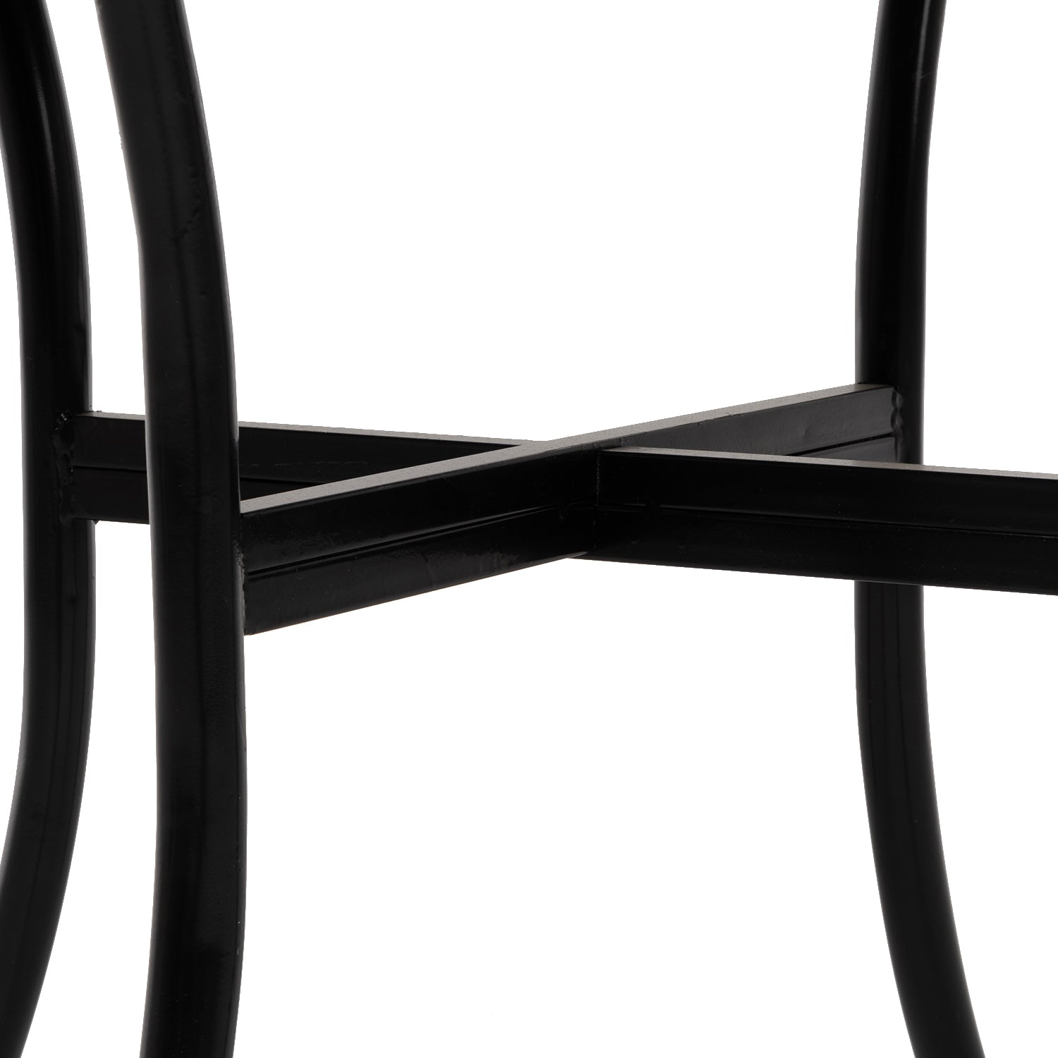 VESTIAMO CASA - Tavolo Tondo in metallo nero con top maioliche - h75 cm diametro 90 cm