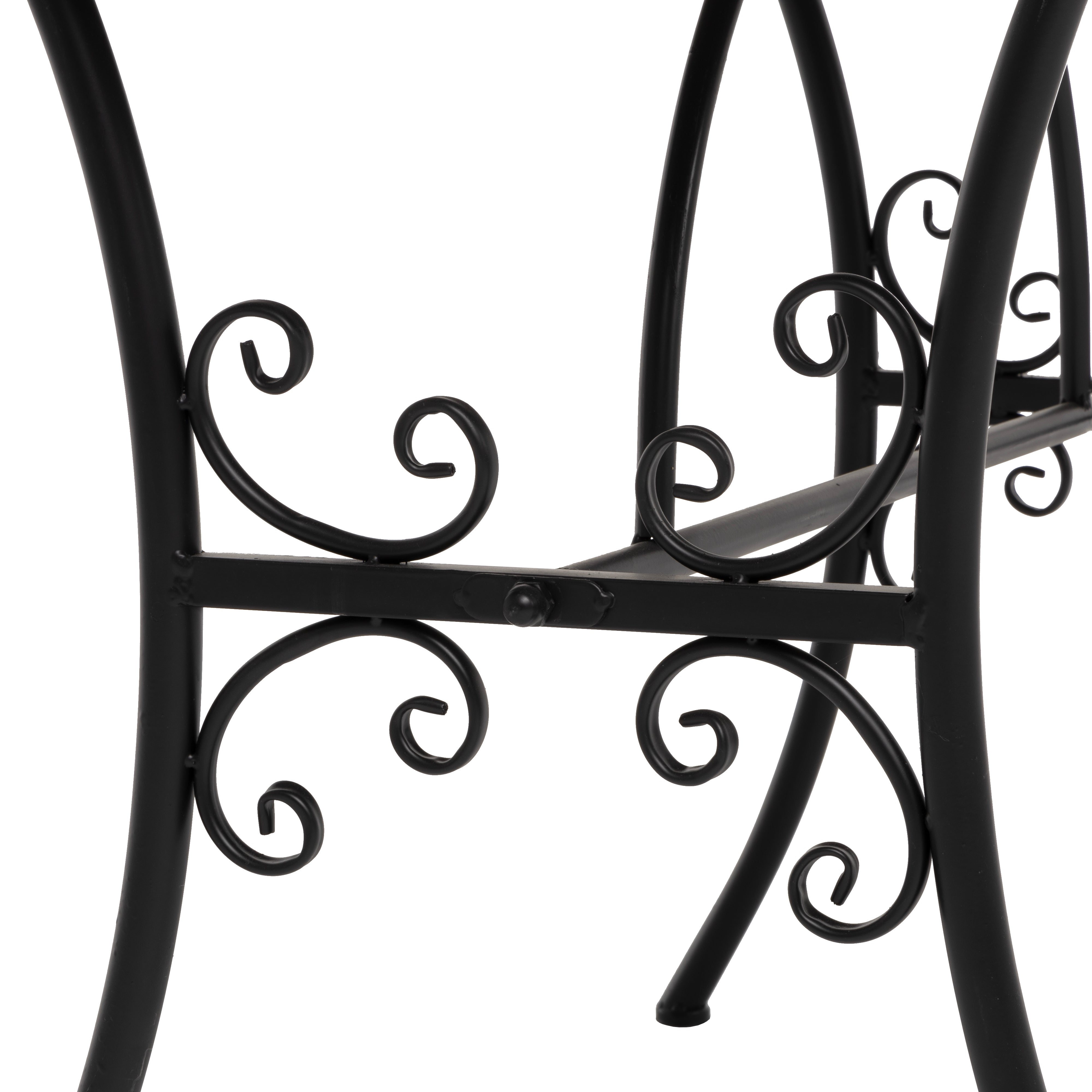 VESTIAMO CASA - Tavolo Rettangolare in metallo nero con top maioliche - h75x120x80 cm