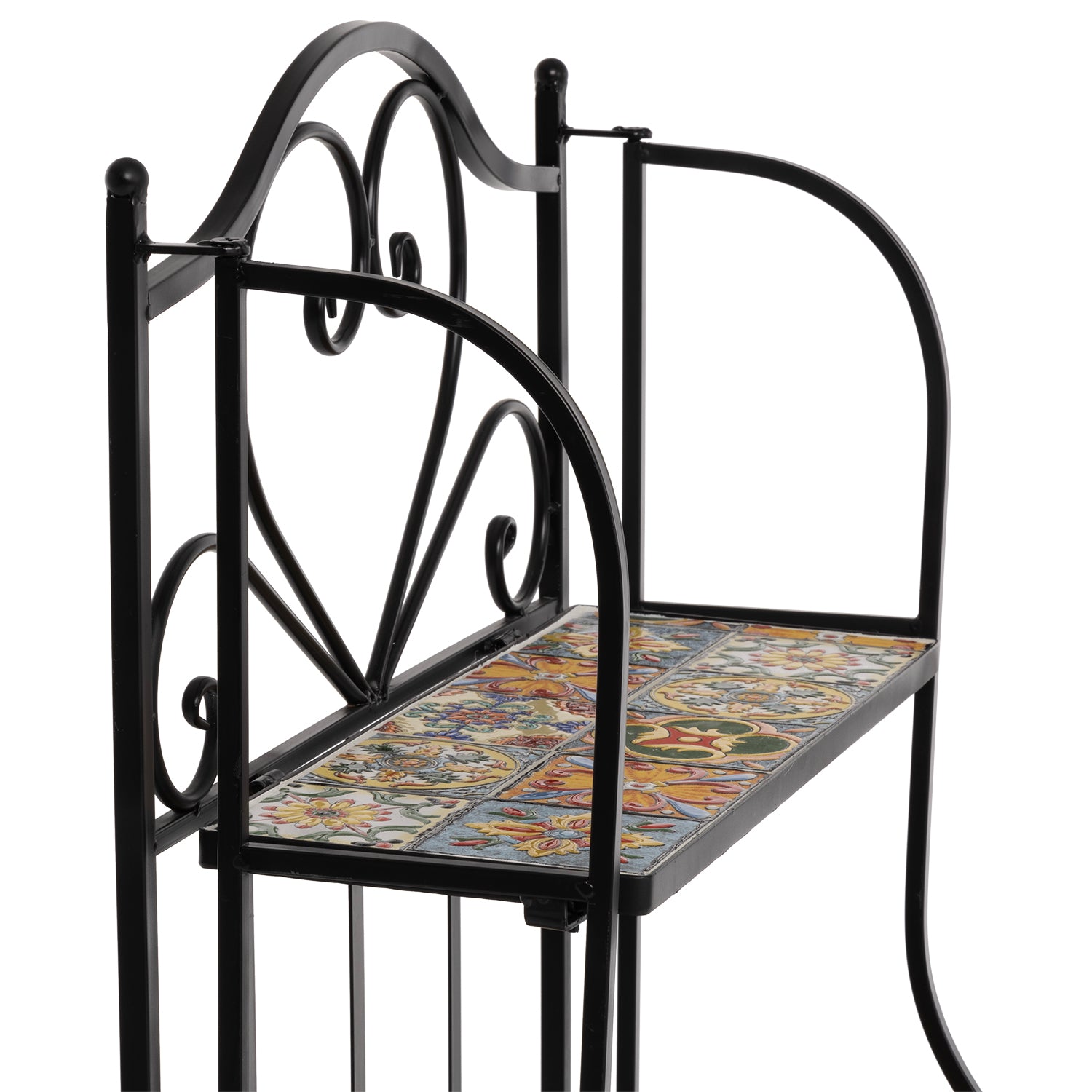 VESTIAMO CASA - Scaffale Mosaico in metallo nero con 4 ripiani - h135x56x26 cm