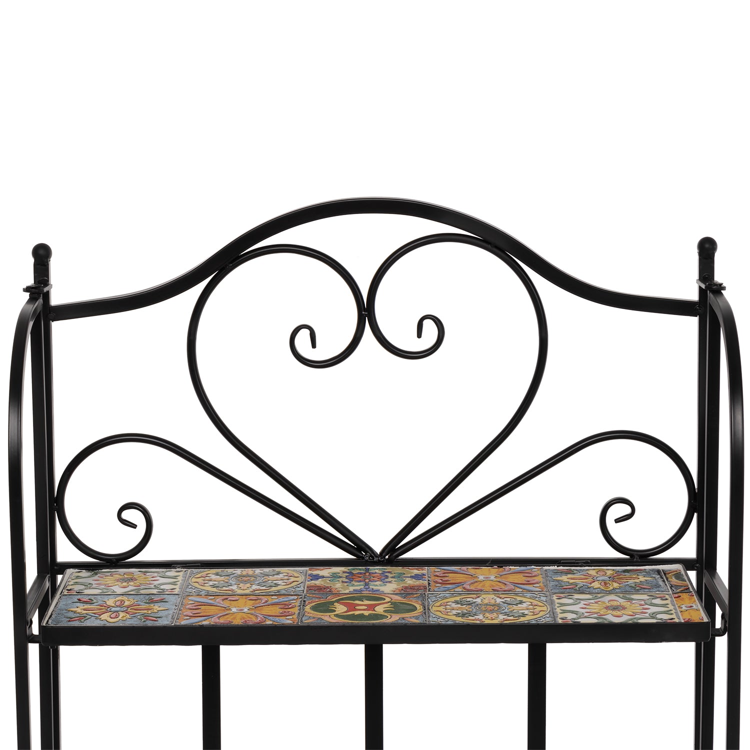 VESTIAMO CASA - Scaffale Mosaico in metallo nero con 4 ripiani - h135x56x26 cm