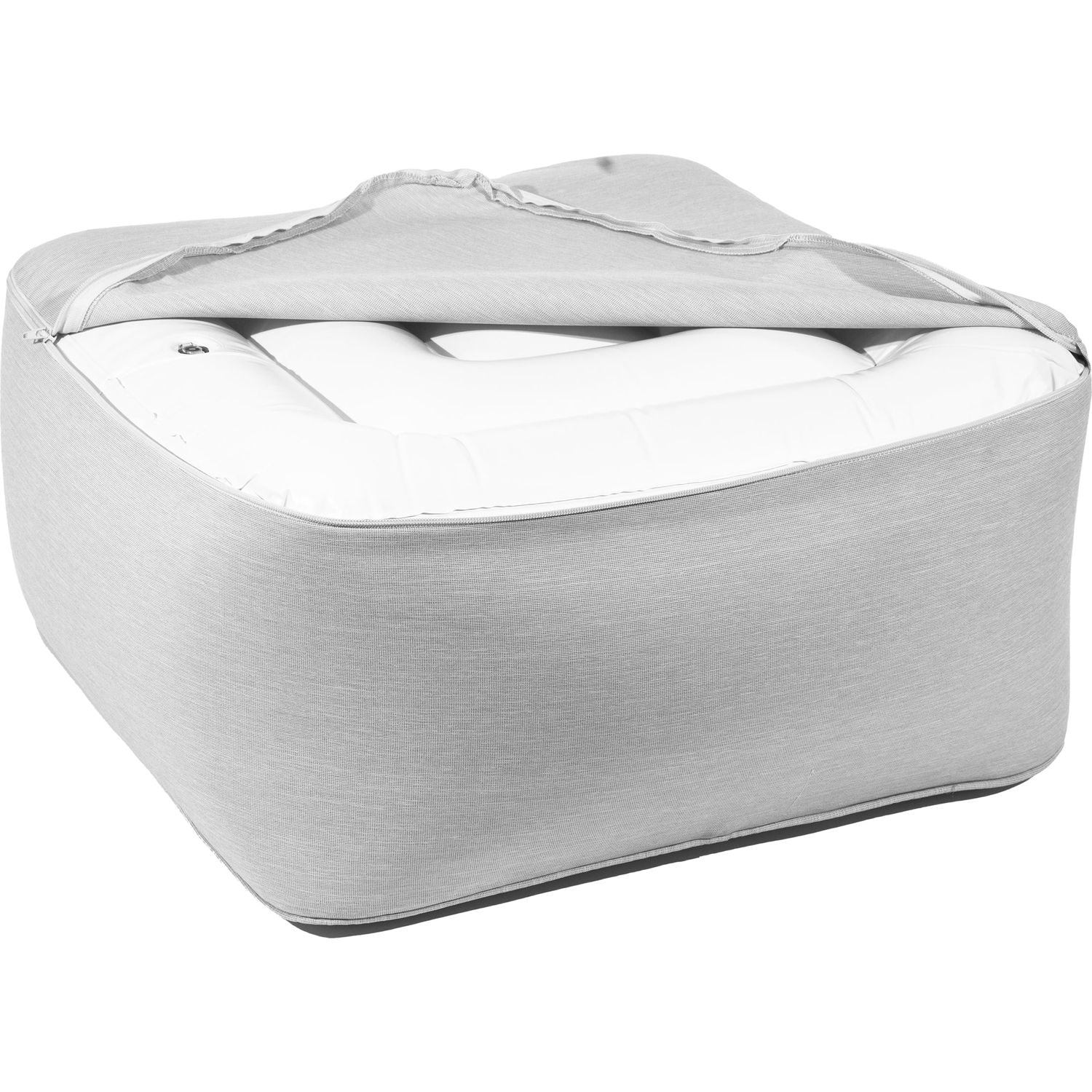 VESTIAMO CASA GIARDINO - Pouf Gonfiabile Grigio chiaro - h30x60x60 cm