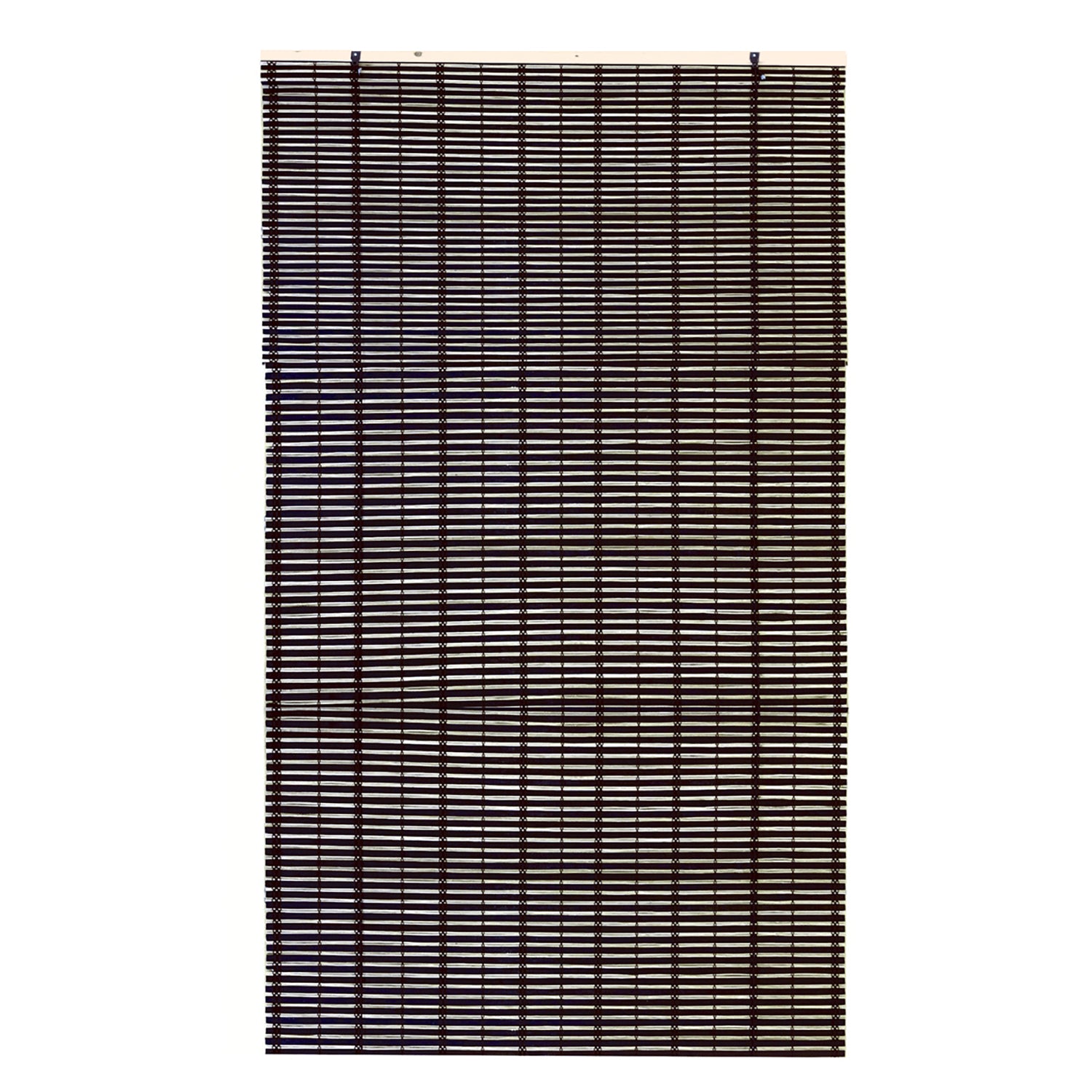 VESTIAMO CASA GIARDINO - Tapparella Tenda in listelli bamboo Marrone Scuro con carrucola h300x150 cm