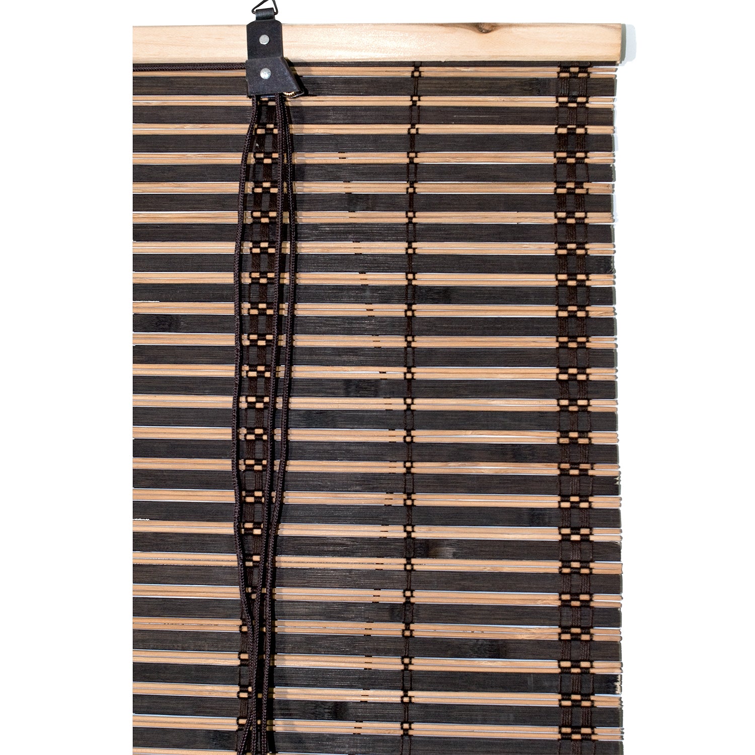 VESTIAMO CASA GIARDINO - Tapparella Tenda in listelli bamboo Marrone Scuro con carrucola h300x150 cm