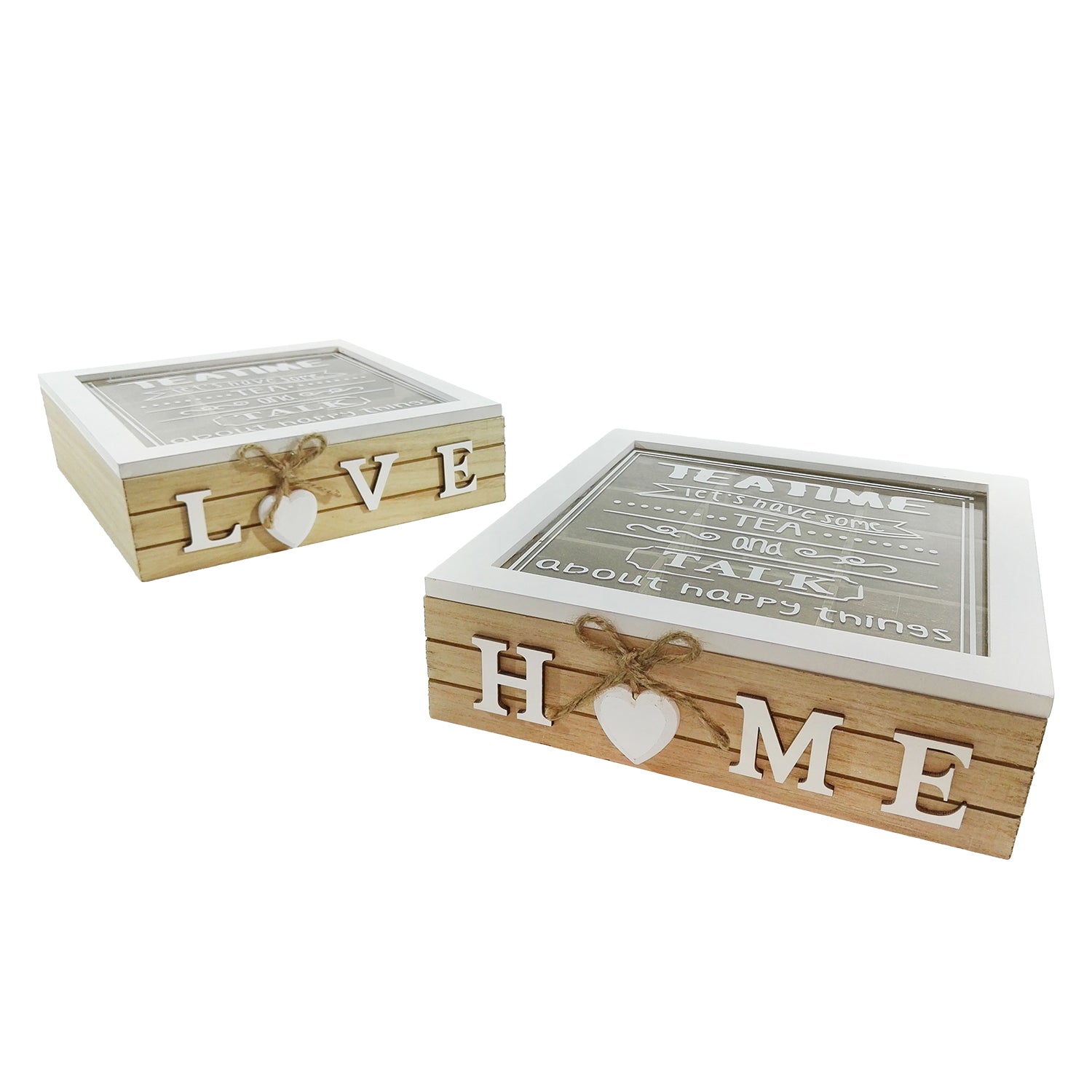 GUSTO CASA - Porta Tisane in Mdf 9 Scomparti - h7x24x24 cm