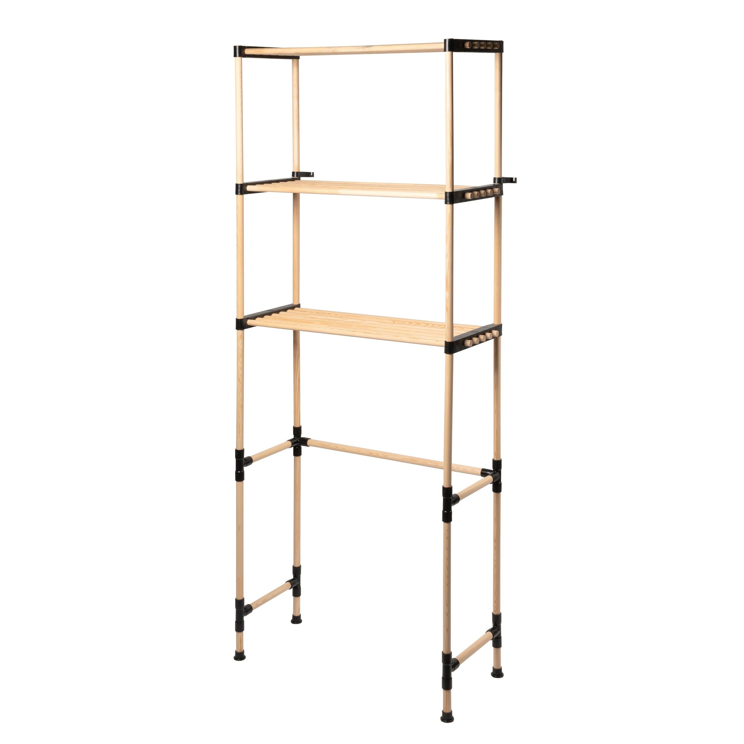 VESTIAMO CASA - Scaffale Multiuso 3 ripiani in legno di pino Linea Woodpine - h159x68x28 cm