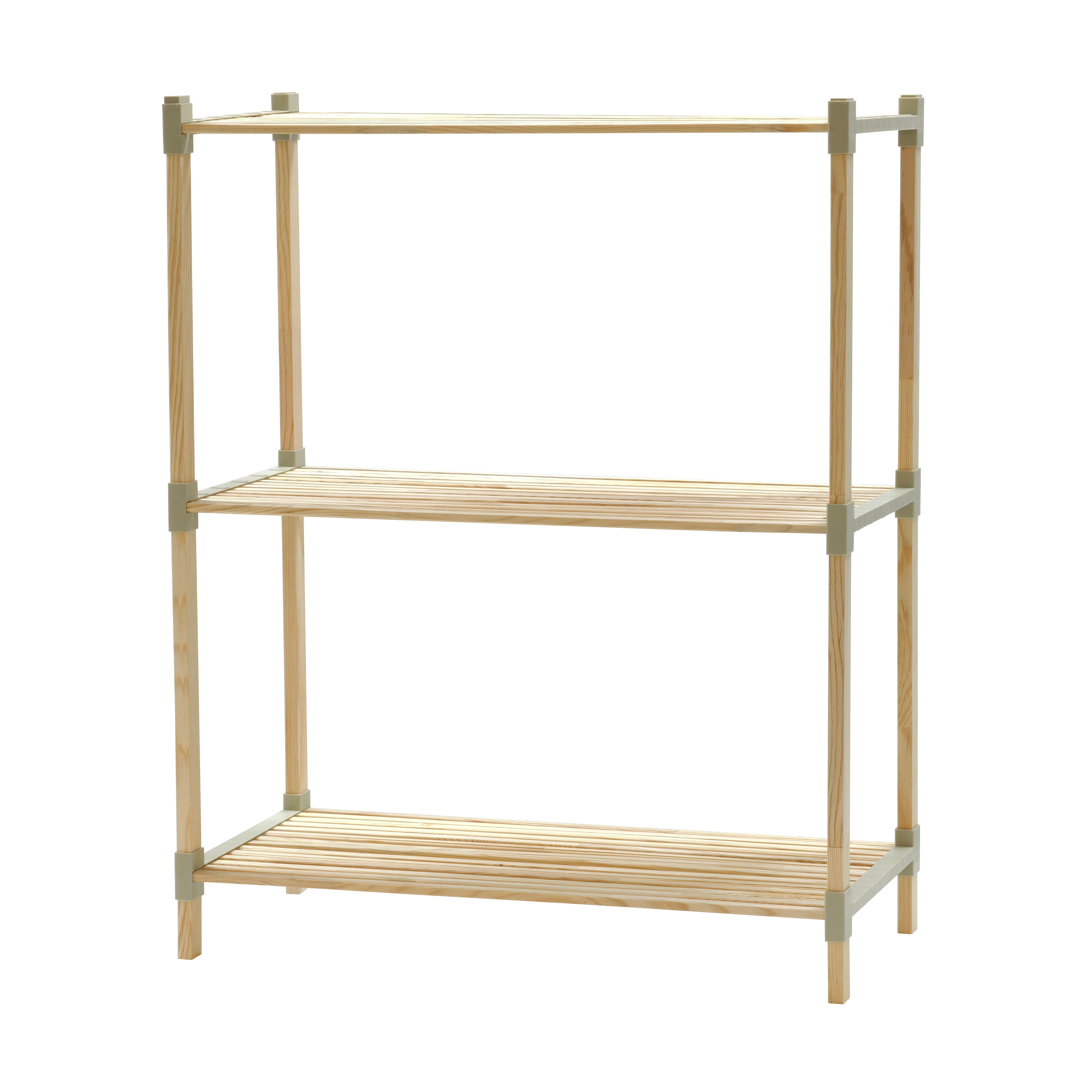 VESTIAMO CASA - Scaffale Multiuso in legno 3 ripiani FixWood - h82x66x32 cm