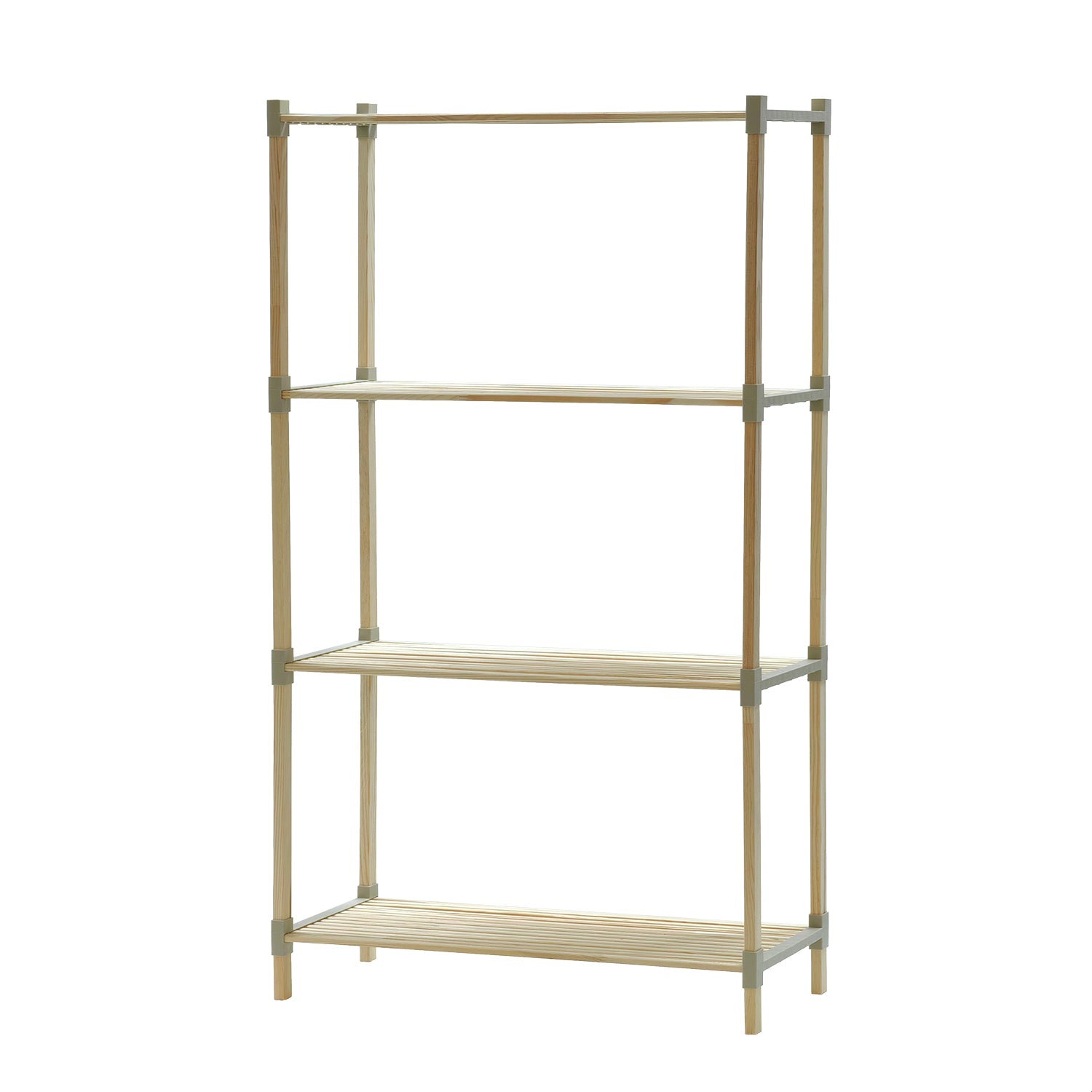 VESTIAMO CASA - Scaffale Multiuso in legno 4 ripiani FixWood - h117x66x32 cm