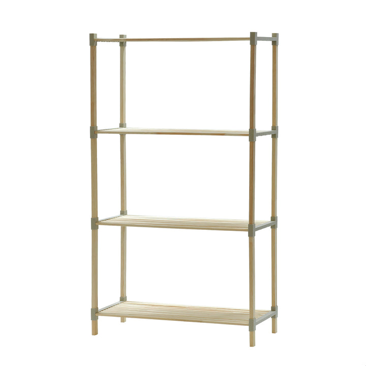 VESTIAMO CASA - Scaffale Multiuso in legno 4 ripiani FixWood - h117x66x32 cm