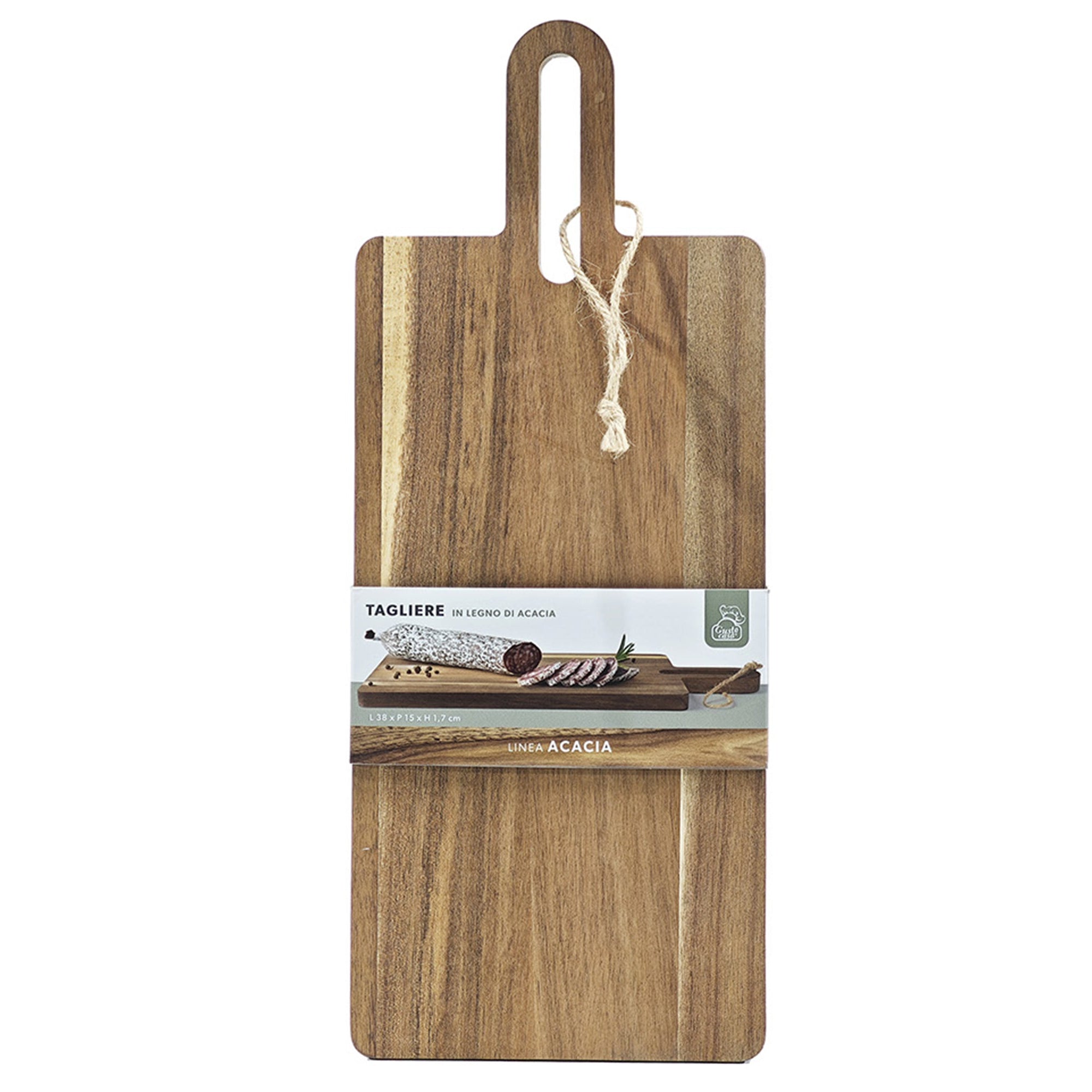 GUSTO CASA - Tagliere in legno di acacia - 38x15cm