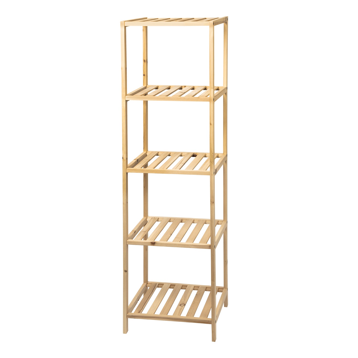 VESTIAMO CASA - Scaffale Multiuso in legno 5 ripiani Linea Woodhandy - h130x35x30 cm