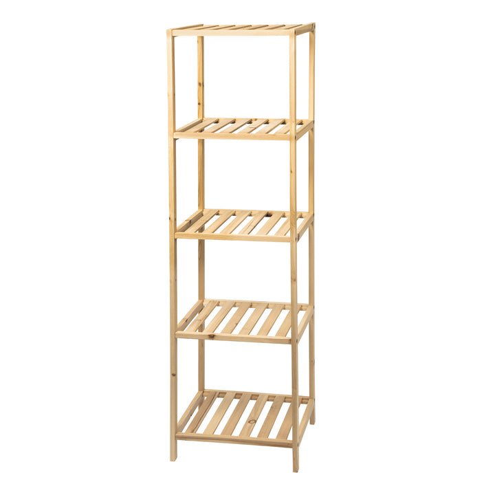 VESTIAMO CASA - Scaffale Multiuso in legno 5 ripiani Linea Woodhandy - h130x35x30 cm
