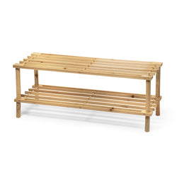 VESTIAMO CASA - Scaffale Multiuso in legno 2 ripiani Linea Woodhandy - h30x74x26 cm